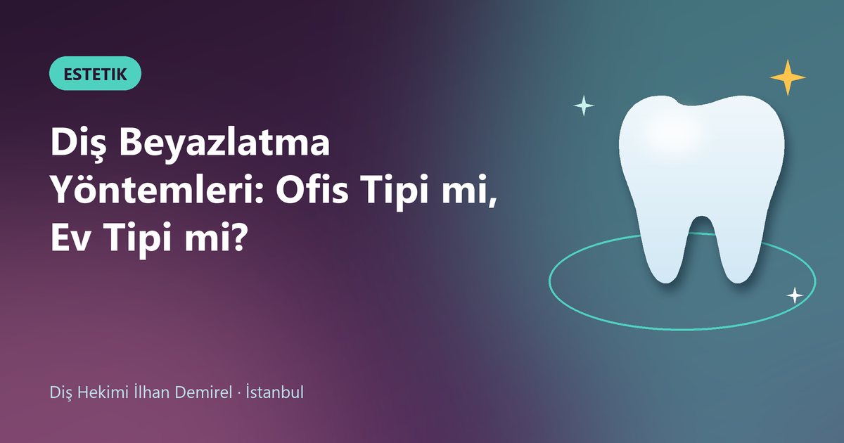 Diş Beyazlatma Yöntemleri: Ofis Tipi mi, Ev Tipi mi? – Dt. İlhan Demirel blog kapak görseli