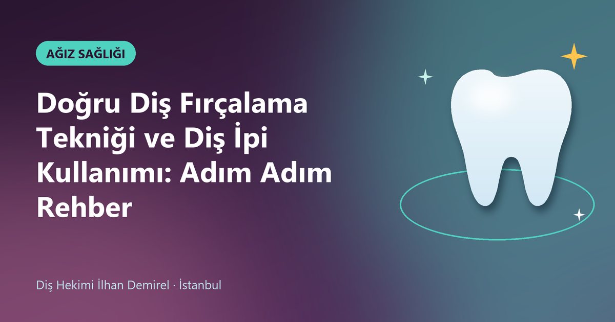 Doğru Diş Fırçalama Tekniği ve Diş İpi Kullanımı: Adım Adım Rehber – Dt. İlhan Demirel blog kapak görseli